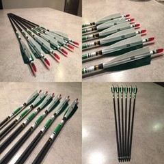 US 12 Pack 28/30/32 Inch Carbon Arrow Spine 500 for Compound/Recurve Bow Hunting