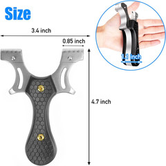 Slingshot, Stainless Steel Slingshots for Adults, Sling Shot for Hunting and Sho