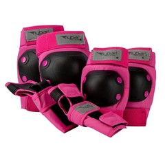 Kids & Adults Unisex Sports Protective Gear Set Knee Elbow Wrist Pads Pink Size