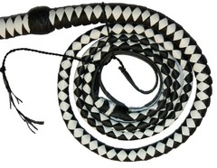 Cow Hide Leather Bullwhip 06 Feet Long 04 Plait Bull White Whip Indiana Jones