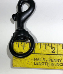 (5) Black Powder Coated Solid Brass Bolt Snaps 3/4″