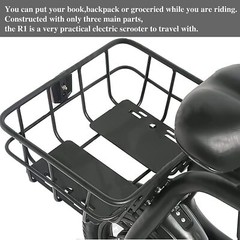 FOLDABLE ELECTRIC SCOOTER ADULT LONG RANGE E-SCOOTER WITH SEAT & CARRY BASKET