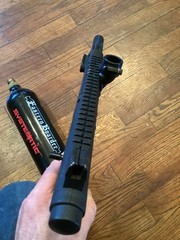 Tippmann US Army Carver One Paintball Gun + Precision Long Barrel Ninja CO2 Tank