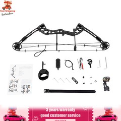 Compound Bow Kit with 12 Arrows Right Hand Archery Hunting Set Black 30-55lbs