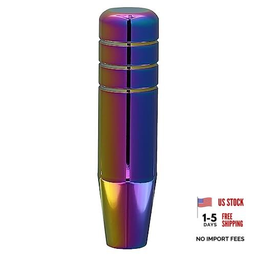 Long Shift Knob Weighted Aluminum Alloy Polished Metal Driving Multicolor