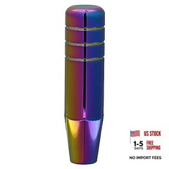 Long Shift Knob Weighted Aluminum Alloy Polished Metal Driving Multicolor