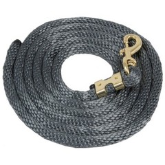 MUSTANG Poly Lead 5/8in x 9ft Gray Rope with 1in Brass Plated Bolt Snap (6000-H)