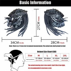 Hand-painted Predator FRP Motorcycle Helmet Full Face Mask Laser Light Cool Gift