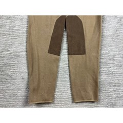 On Course Breeches Womens 34L Tan Cotton Naturals Shapely Equestrian Knee Patch