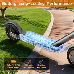 Max Kids Folding Electric Scooter w/ App Control, 350W 19MPH Age 8-12 Years Old