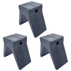 JTEYINH 3 Pack 2″ x 4″ V-Span Boat Trailer Bow Stop,(Rubbe) 1/2″ black