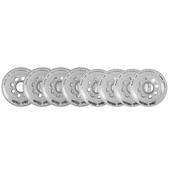 LABEDA Wheels 80mm /76mm HILO Set ADDICTION White Inline Indoor Roller Hockey