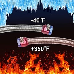 3 FT 6AN 3/8″ ID Fuel Line Stainless Steel Braided Hose Kit, With 3/8″ ID, 3FT