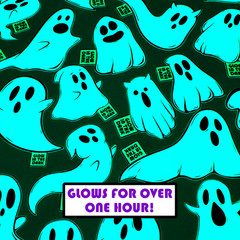 25x glow in the dark halloween ghost stickers pack waterproof vinyl decals