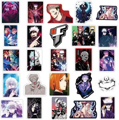 50Pcs JJK Stickers Pack Waterproof Vinyl Decals Anime Stickers for Laptop Skateb