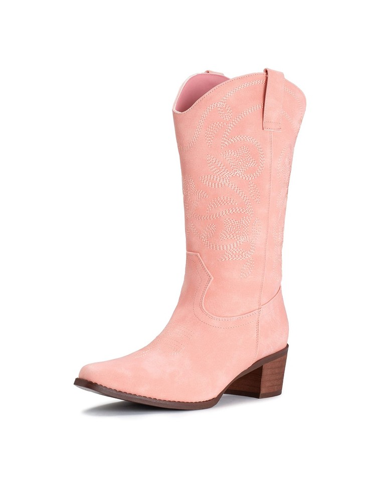 Iuv Cowboy Boots For Women Pointy Toe Womens Western Boots Cowgirl Boots Mid