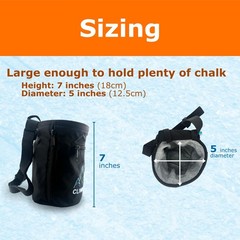 Chalk Bag + for Rock Climbing, Bouldering, Top Rope | Climb On (Chalk Bag (Or…