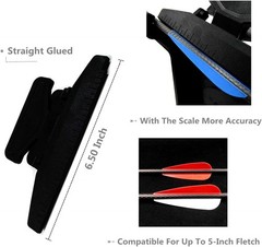 Adjustable Fletching Jig Straight and Helix Tool with Clamp for DIY Archery Arro