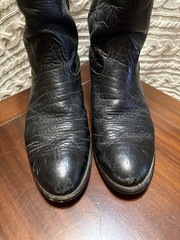 Vintage Nocona Black Leather Western Cowboy Boots Pull-On – Men’s US 9.5D