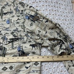 Vintage Roper Wéstern Shirt Men’s XL Beige Wéstern Animal Print Pearly Snap