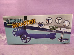 Kids Kick Scooter Blue Adjustable Height Age 3+ Max Weight 75 lbs Safety Brake