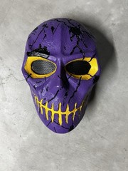 Horror Airsoft Paintball Halloween Mask Excellent Condition Purple/Black/Yellow