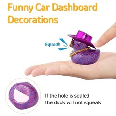 Car Rubber Duck, Dashboard Decorations Colorful Laser Laser Blink Dark Blue