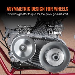 Uimoso 3/4″ Torque Converter Clutch 10T #40/41/420 Chain for Comet TAV2 30-75
