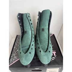 Moonlight Roller Moon Boot Emerald City Green Suede Quad Roller Skates Mens 12
