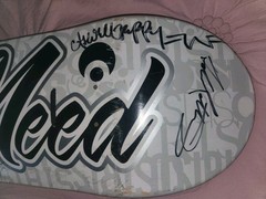 Osiris Feed The Need Signed Skateboard Deck Rare