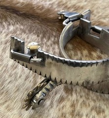 Adult Size Stainless Steel PAIR Western Notched Edge Spurs