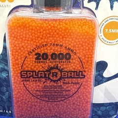 Splat-R-Ball 7.5mm Orange Ammo, 20,000 Rounds, Certified SplatRBall, New Sealed