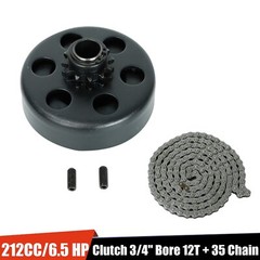 Engine 212CC Centrifugal Clutch 3/4″ Bore 12 Tooth+35 Chain Up to 6.5 HP Go Kart