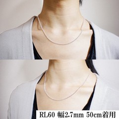 Sterling Silver 925 Roll Chain Necklace 2.7mm 60cm