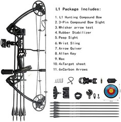 Compound Bow Draw Weight 0-70 Lbs for Pull Beginner and Intermediate Archer F…