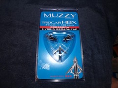 NEW Muzzy Trocar HBX Hybrid Crossbow 4 blade 100 Gr 3 Broadheads expandable