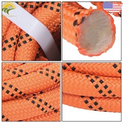 1/2in × 220ft Double Braided Polyester Rope Breaking Strength 8400Pounds Orange