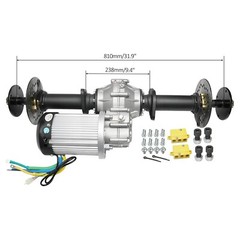 60V 2500W Differential Motor 32»Rear Axle Kit for ATV Quad Dirt Golf Cart Ebike