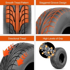 Street Mini Bike ATV Tires 145 70-6, Tubeless, 4 PR