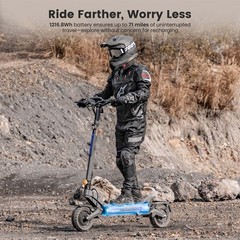 Ausom DT2 Pro Foldable Electric Scooter,2*1100W Motor,71mile Max Range E-Scooter