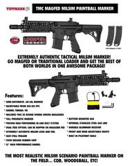Tippmann TMC MAGFED Paintball Marker – Black / Black