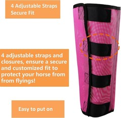 Adjustable Equestrian Fly Boots – Protective Mesh Leggings for All Horse Breeds
