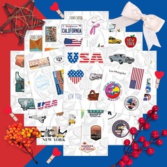 USA Stickers for Water Bottle and Laptop – USA Party Supplies & Decorations, …