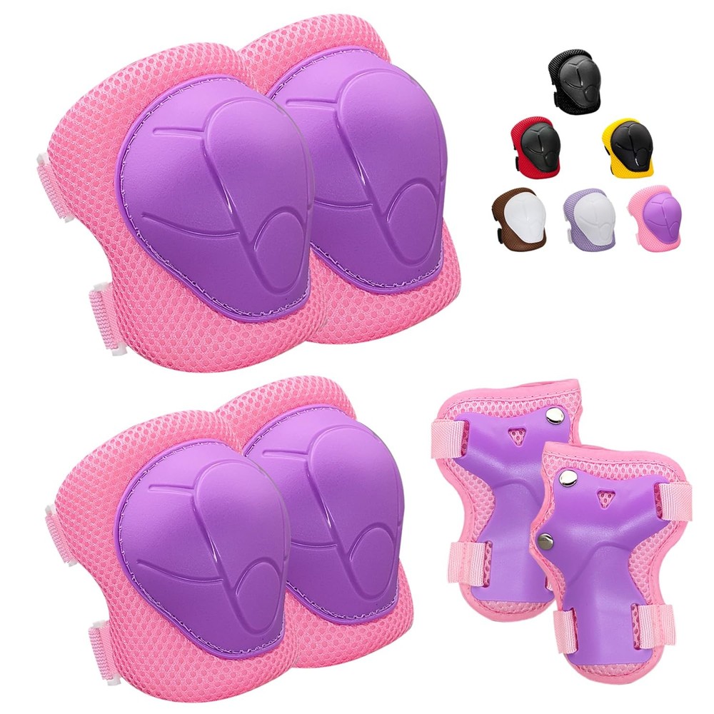 Kids Protective Gear Set, Knee Pads for Kids 3-10Years Toddler Knee and Elbow…