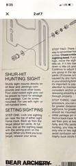 Fred Bear Archery Shur-Hit Archery Sight Bowhunting Compound Recurve Bow