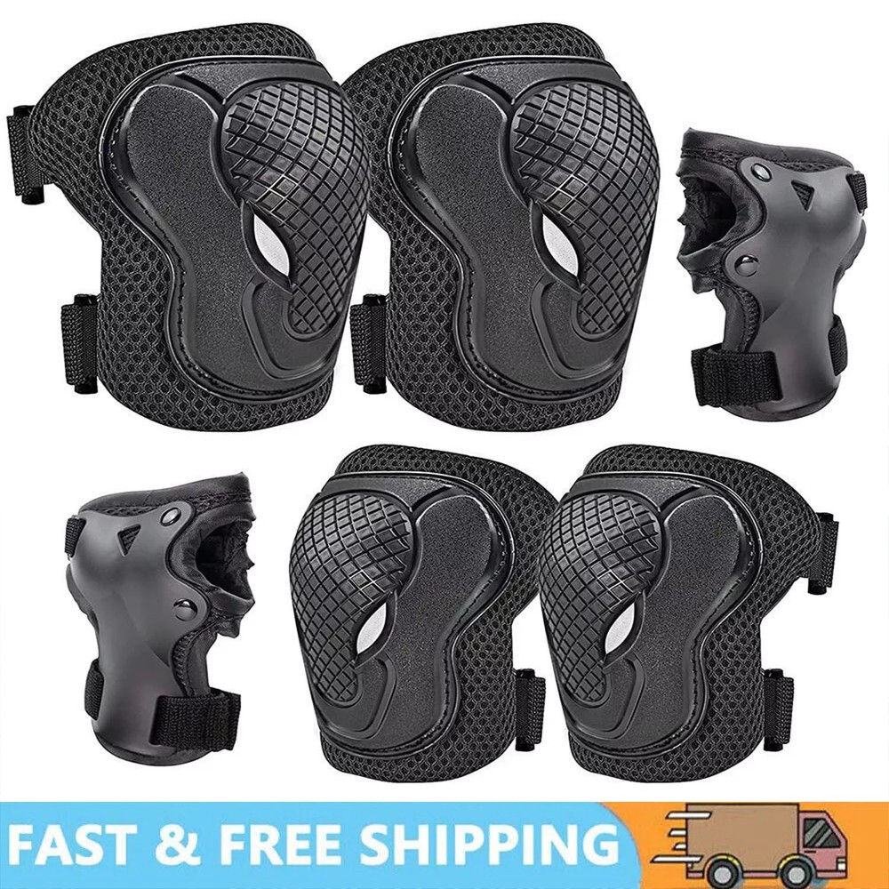 6PCS/SET Children Elbow Wrist and Knee Pads For Kids Safety Skate Bike Cycling