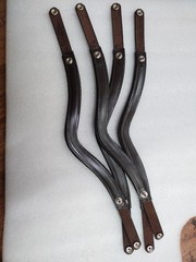 Set of 6 Leather Snap Browband–Empty Channel (6, 8 & 10 MM) All Sizes, Shapes.