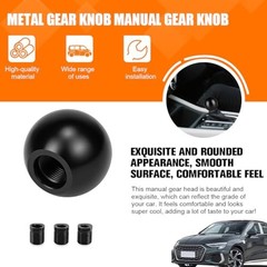 Black Aluminum Alloy Round Ball Gear Shift Knob for Cars