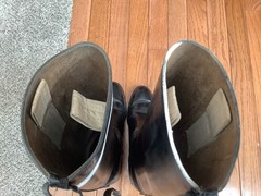 From Spain Equestrian RIDING BOOTS Black Leather Tall Sz Is Estimate 6.5-7