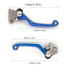 CNC Aluminum Dirt Bike Pivot Brake Clutch Levers Compatible with TTR Blue